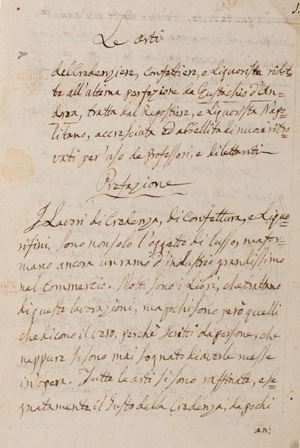 Culinaria - Codice di ricette - Manoscritti storici