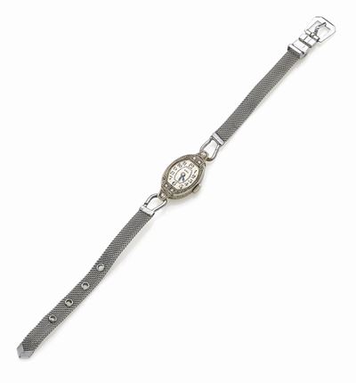 ARC, Orologio da polso da donna in platino degli anni '20