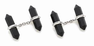 PAIO DI GEMELLI IN ONICE E ORO