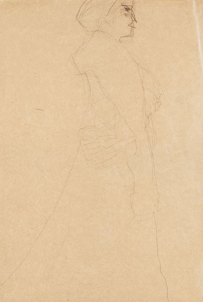 Studio per ritratto di Hermine Gallia, 1903/1904, grafite su carta gialla