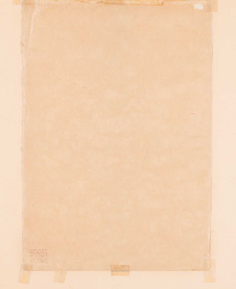 Gustav Klimt - Studio per ritratto di Hermine Gallia, 1903/1904, grafite su carta gialla