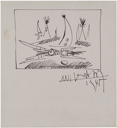 Oiseau avec son oeuf, china su carta, 1945