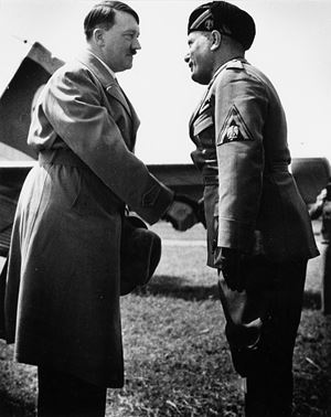 First meeting between Hitler and Mussolini, Venice, June 13, 1934