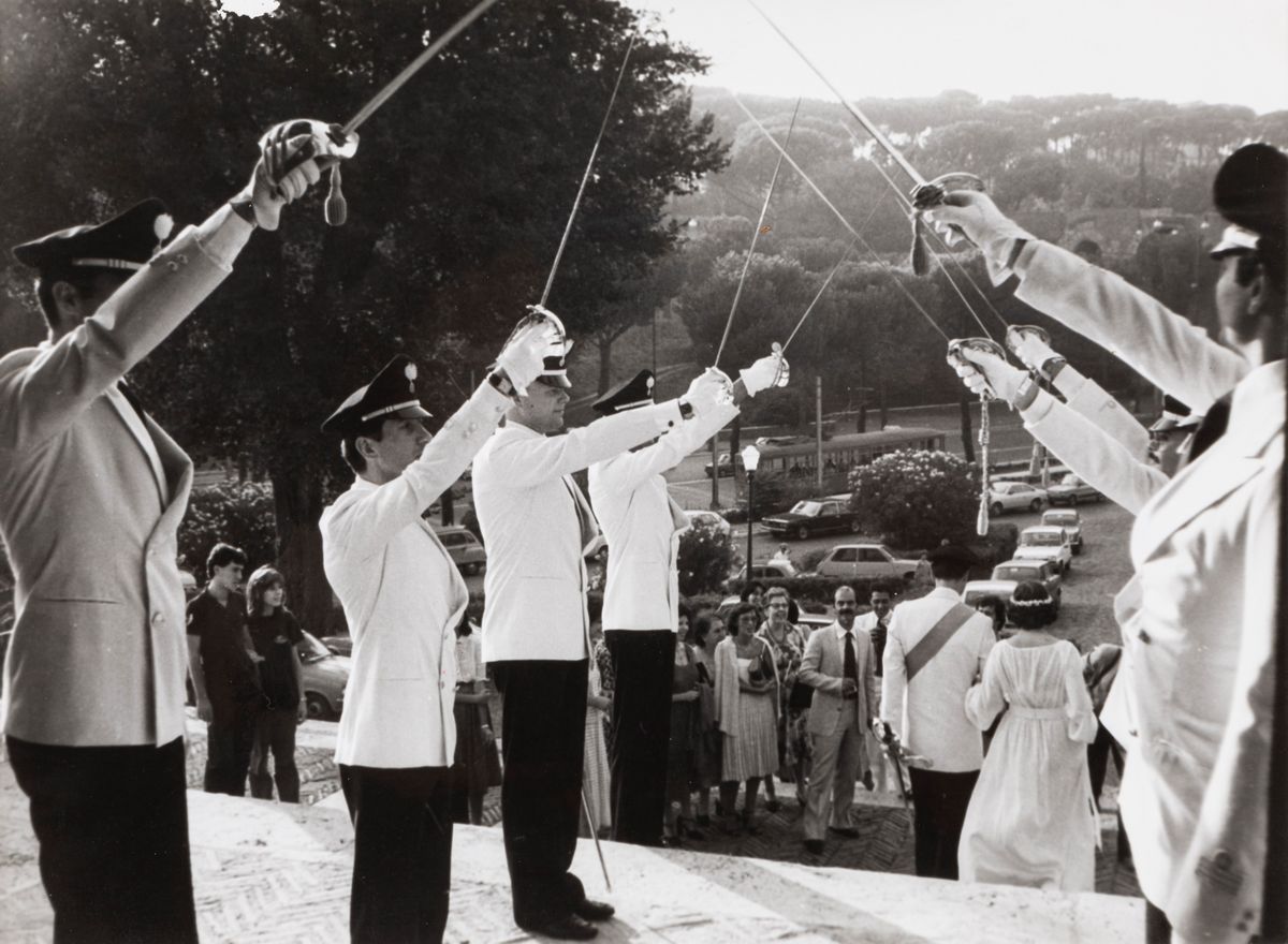 Tazio Secchiaroli - Primi servizi fotografici sui matrimoni, quattro stampe alla gelatina ai sali...