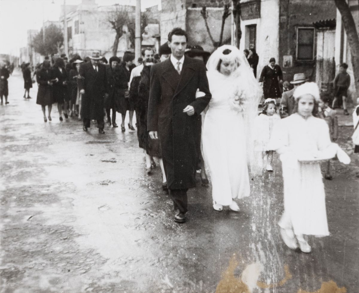Tazio Secchiaroli - Primi servizi fotografici sui matrimoni, quattro stampe alla gelatina ai sali...