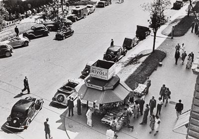 Roma, Via Veneto, Stampa successiva alla gelatina ai sali d'argento, 1946