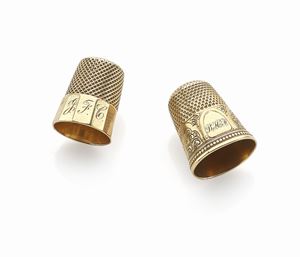 COPPIA DI DITALI IN ORO, CIRCA 1903