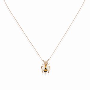Collana con smalto e diamanti