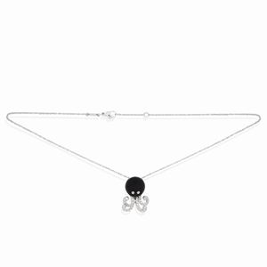 Collana con smalto e diamanti
