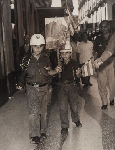 Los ninos faltaron a la cita con el gobierno de la Revolucion, stampa vintage alla gelatina ai sa...