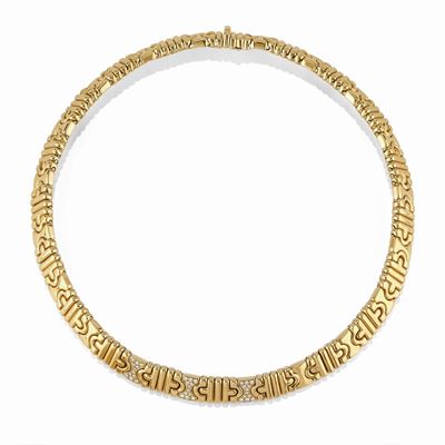 Collana in oro giallo 18K con diamanti, collezione 'Parentesi'