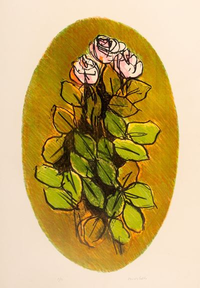 Rose in Ovale