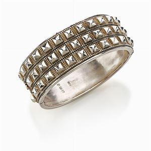 BRACCIALE IN ARGENTO, BIRMINGHAM 1882