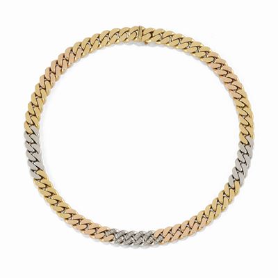 Collana con diamanti in oro 18K