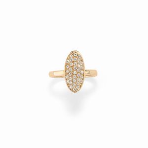 A 18K pink gold and diamond ring
