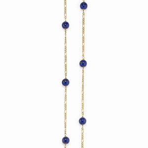 A 18K yellow gold and lapislazuli necklace