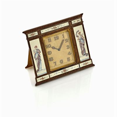 Orologio da tavolo, movimento a carica manuale, epoca 1920 circa