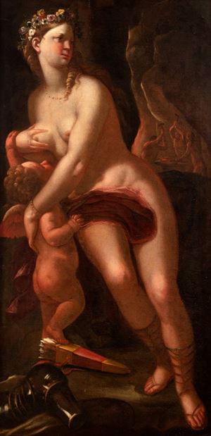 Venere e Cupido nella fucina di Vulcano