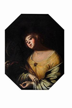 Scuola napoletana, secolo XVII - Saint Margaret of Antioch