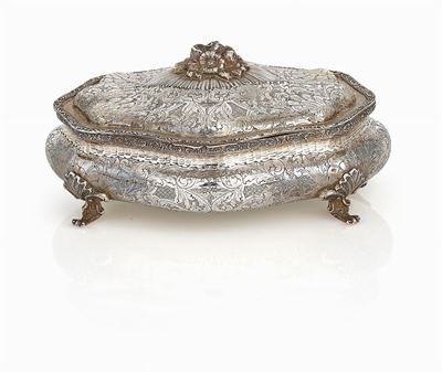 Scatola in argento, Italia, fine XIX secolo