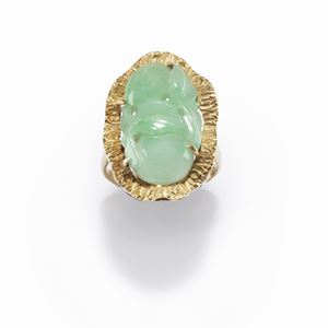 Anello con giadeite