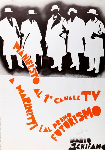 Manifesto al 1° Canale Tv a Marinetti e al Primo Futurismo