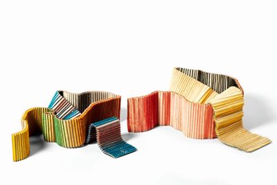 Cromoflex n°9, acrilici su carta plissettata
