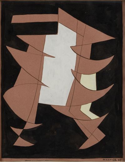 Composizione (gouache e inchiostro di china su carta, 1943)
