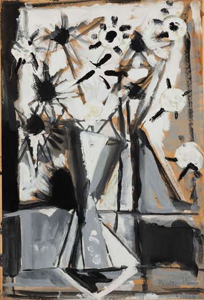 Fiori - Tempera su cartone, 46 x 31,5 cm, 1945