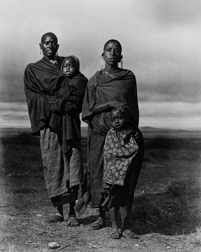 Famiglia Masai - Stampa vintage alla gelatina ai sali d'argento