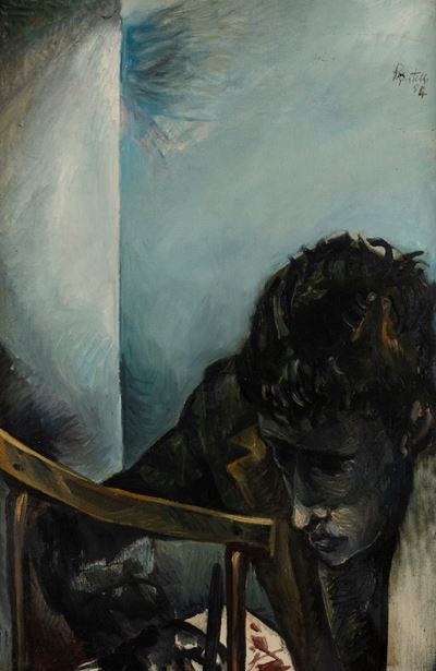 Ritratto del pittore Querzola, olio su tela