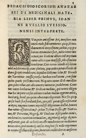De medicines materia libri quinque. De virulentis animalibus, & venenis, rabid dog, eorum notis, ac remedjis libri quatuor.
