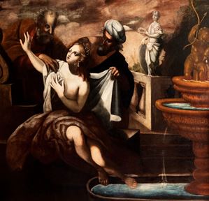 Scuola italiana, secolo XVII - Susanna and the Elders