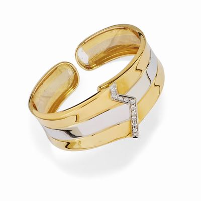 Bracciale in oro bicolore 18K con diamanti