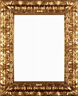 Bolognese frame gilded and carved in racemes