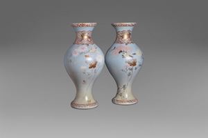 Coppia di vasi, Giappone Satsuma inizi secolo XX