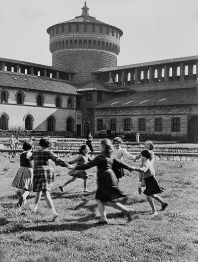 Castello Sforzesco, Milano - Stampa vintage ai sali d'argento