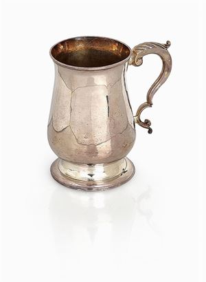 Boccale in argento, londra 1777