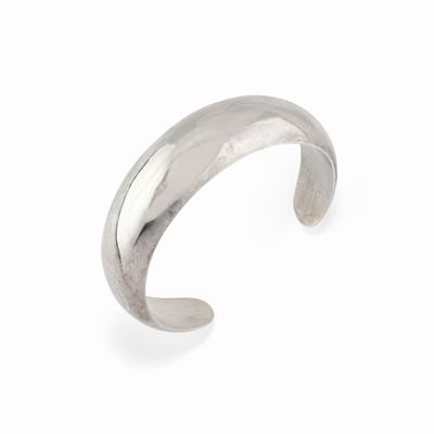Bracciale in argento 925, modello bombato alla schiava