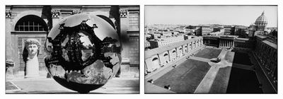 Senza titolo (Sfera con Sfera di A. Pomodoro, Cortile della Pigna, Musei Vaticani), Due stampe vi...
