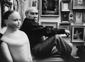 The poet Raffaele Carrieri in his house in Milan