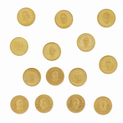 Banco Italo-Venezolano, Quattordici medaglie in oro 22K