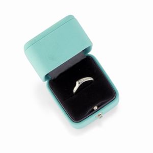 A platinum and diamond ring, Elsa Peretti for Tiffany & Co., with box