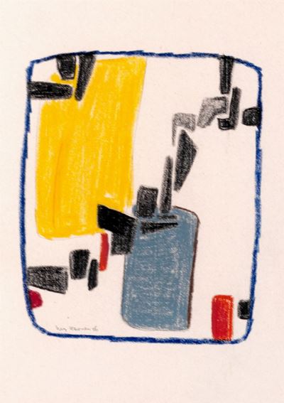 Senza titolo, pastelli cerosi e grafite su carta