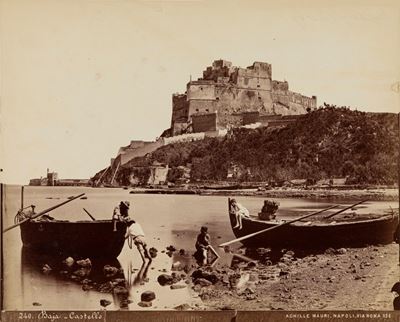 Baja, Castello - Stampa vintage all'albumina su cartoncino originale