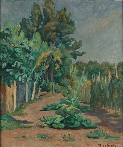 Stradina fra gli orti, olio su tela, 1953