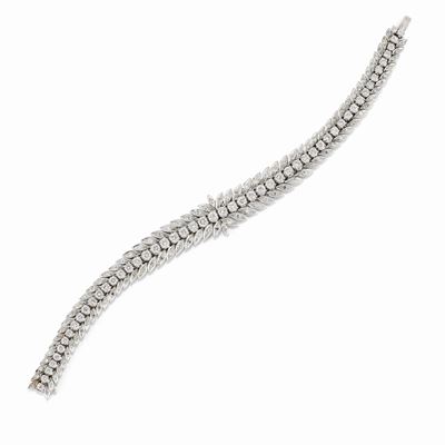 Bracciale in oro bianco 18K con diamanti taglio brillante