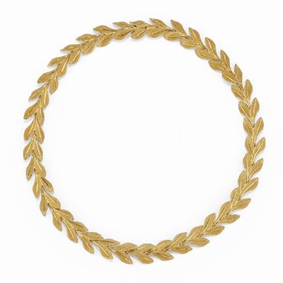 Collana in oro 18K a motivo fogliaceo