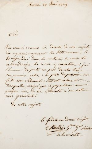 Autographed letter signed