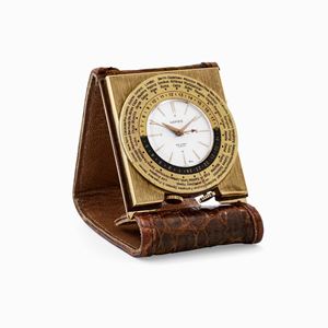 Luxor for Meister alarm & worldtimer desk clock, ‘70s